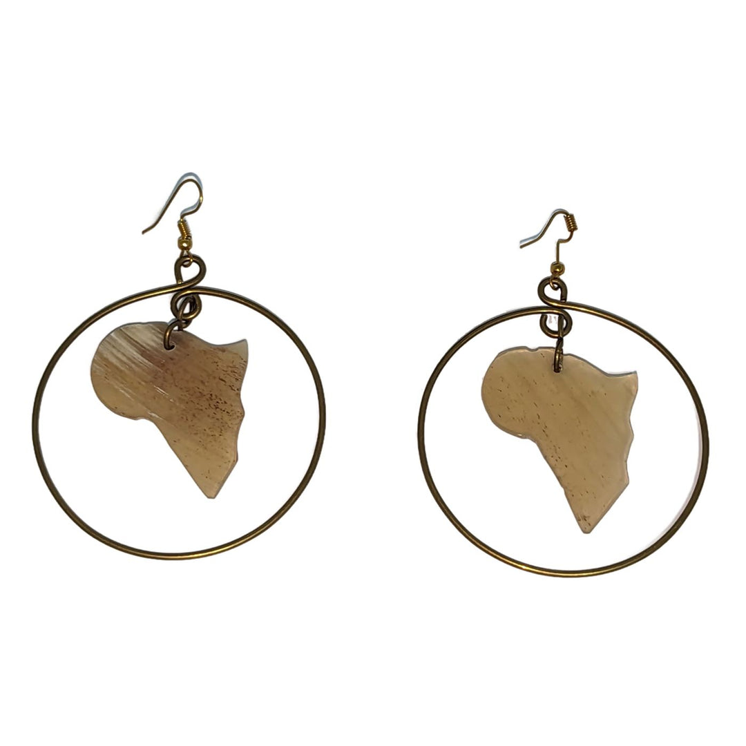 Africa Bone & Brass Earrings 3
