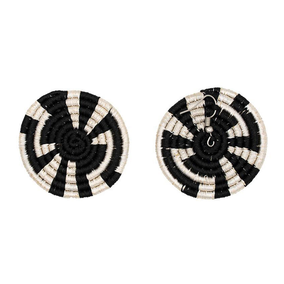 Disc Embroidery Earrings 03