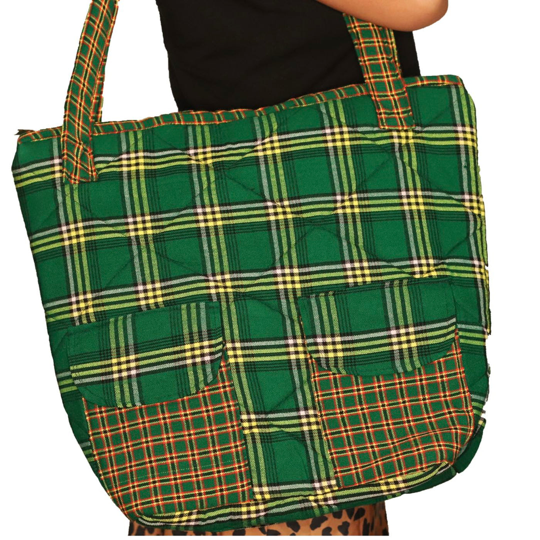 Maasai Shuka Mwendo Bag Green