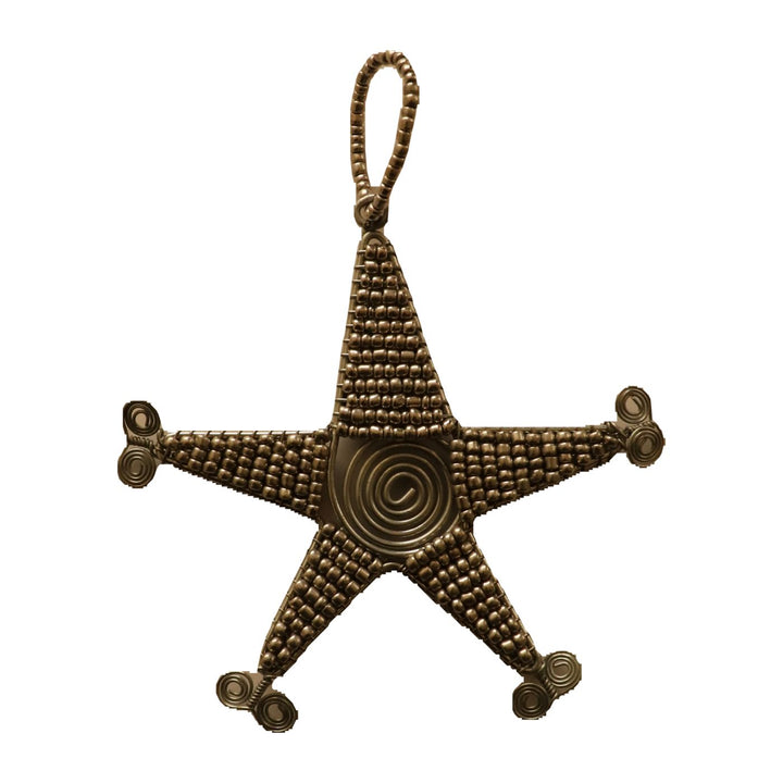 Beaded Silver Star Holiday Decoration