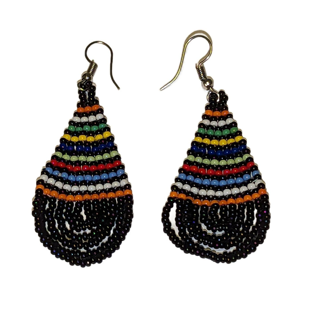 Tear Drop Large Beaded Earrings Assorted