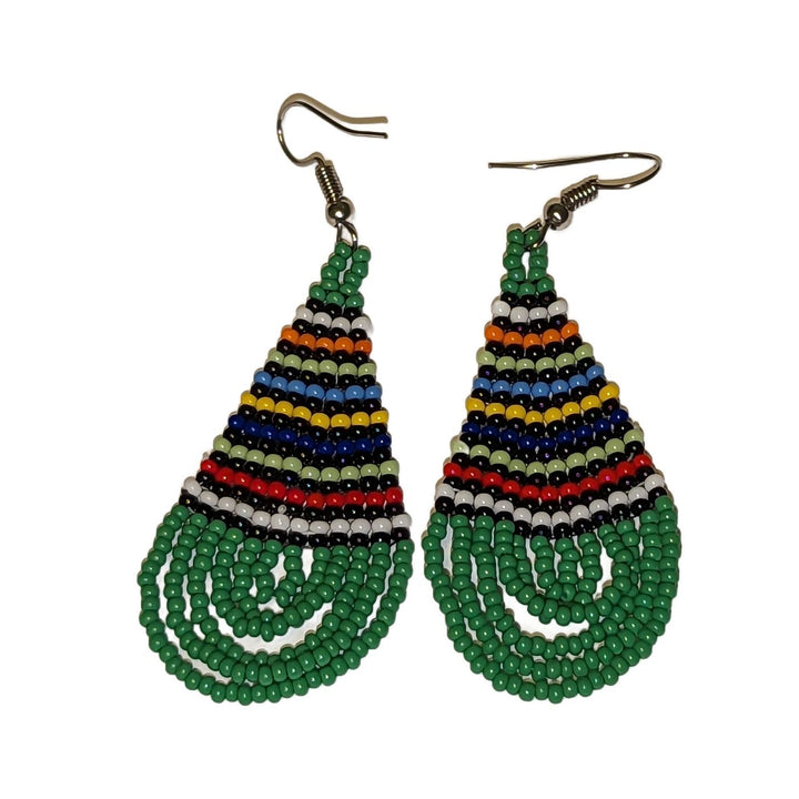 Tear Drop Large Beaded Earrings Assorted