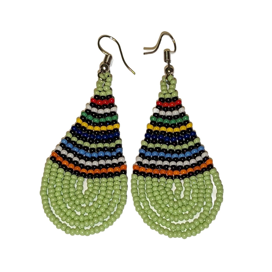 Tear Drop Large Beaded Earrings Assorted