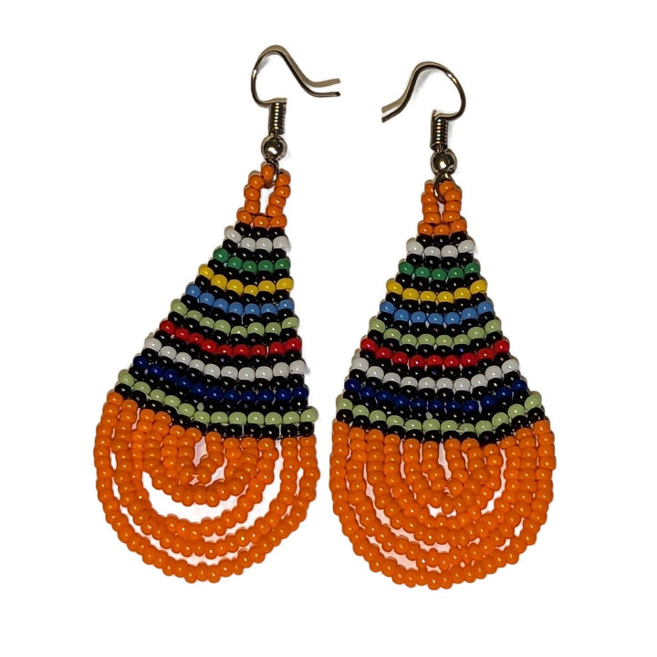 Tear Drop Large Beaded Earrings Assorted