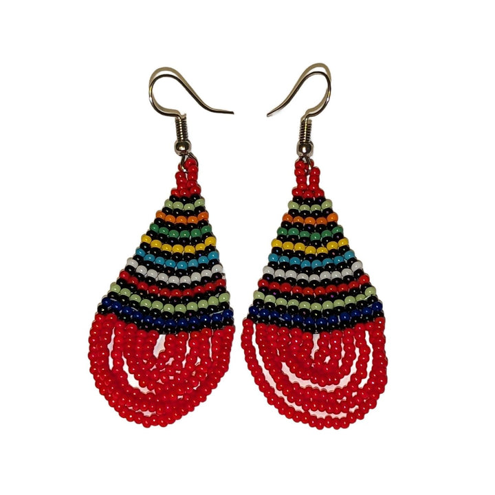 Tear Drop Large Beaded Earrings Assorted