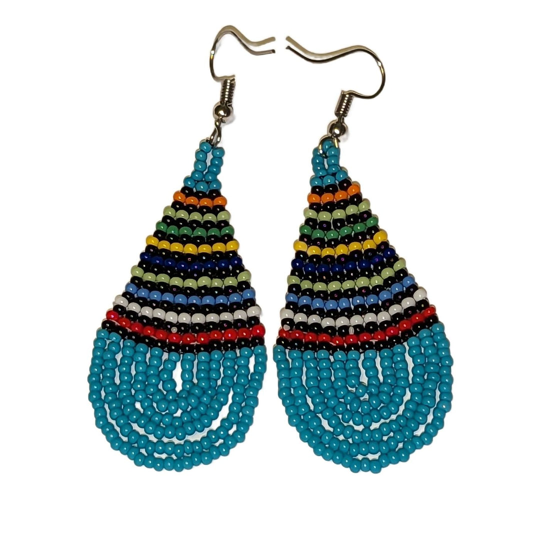 Tear Drop Large Beaded Earrings Assorted