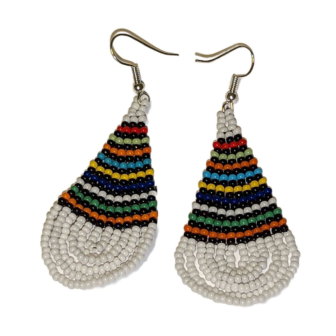 Tear Drop Large Beaded Earrings Assorted