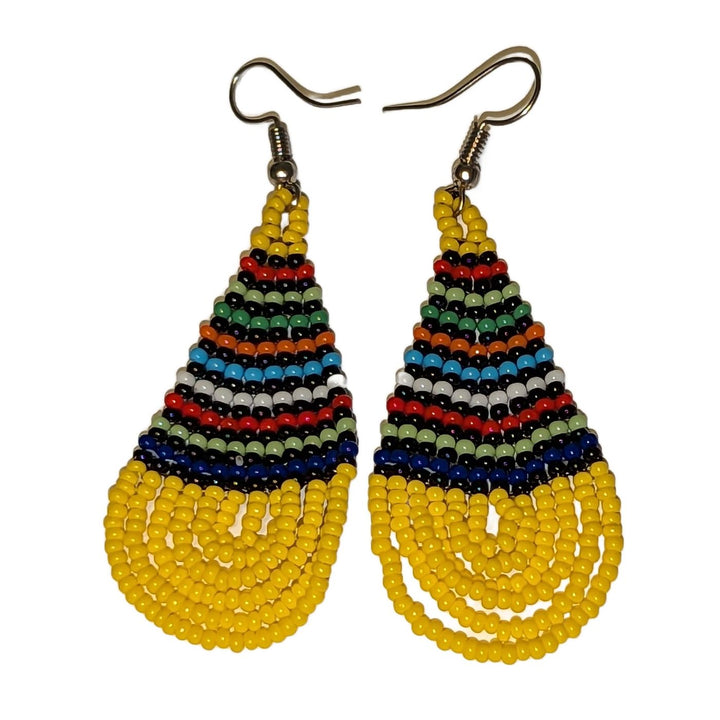 Tear Drop Large Beaded Earrings Assorted