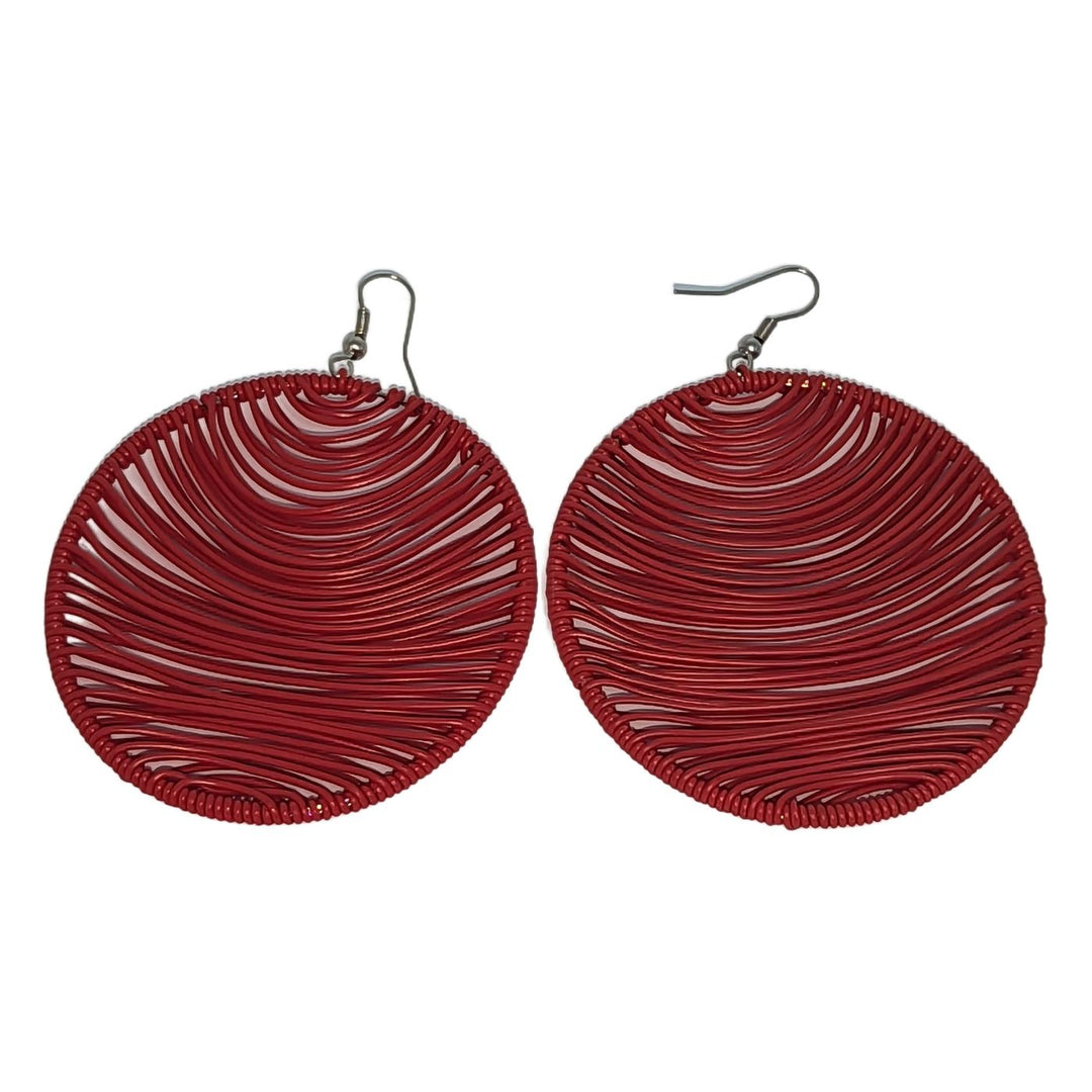 Round Telephone Wire Earrings | Assorted Plain Colors