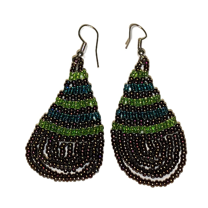 Tear Drop Large Beaded Earrings Assorted